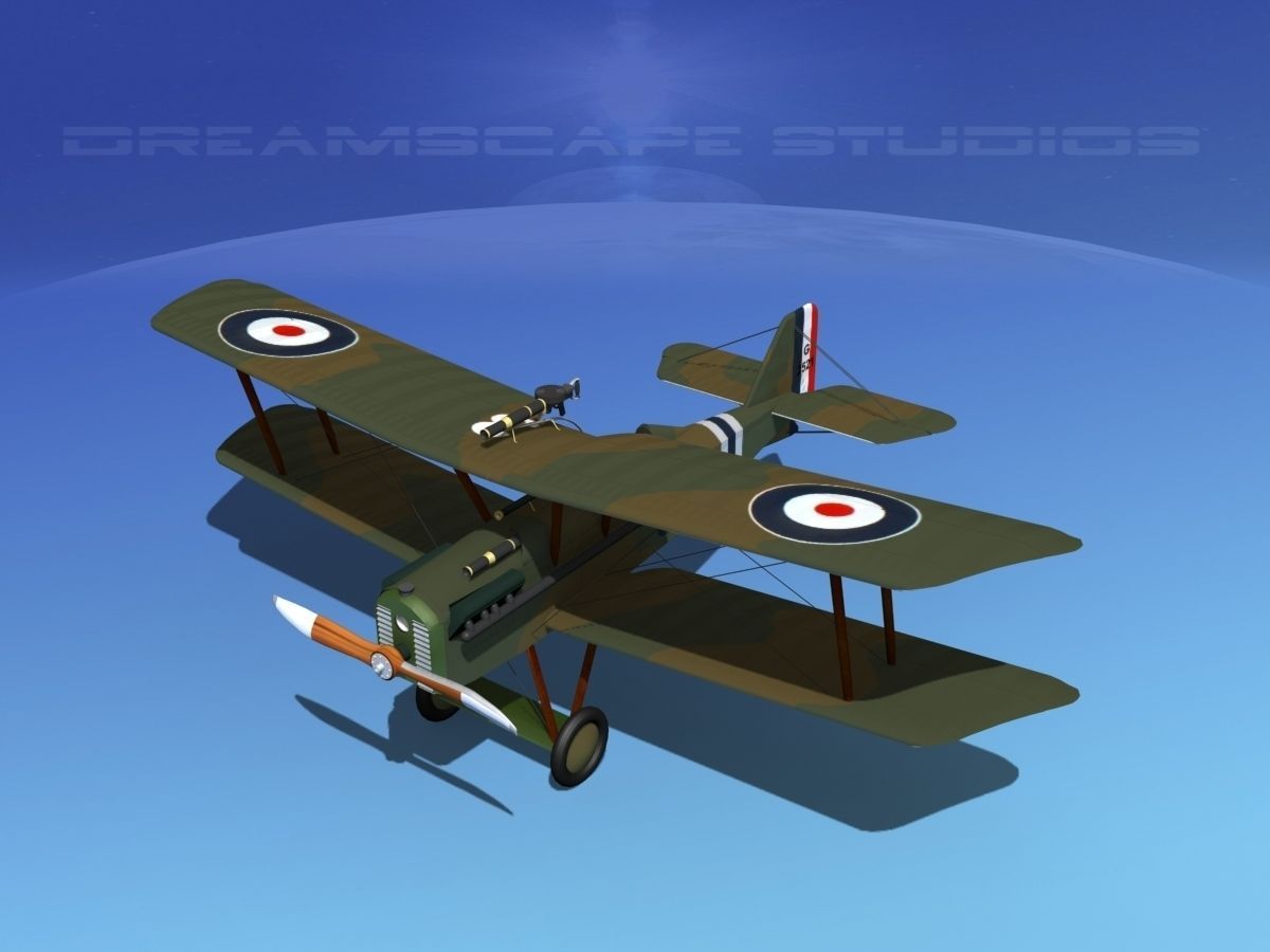 RAF SE5A Fighter V09 3D model_13