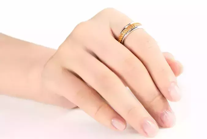 alliance 5 silver and gold ring