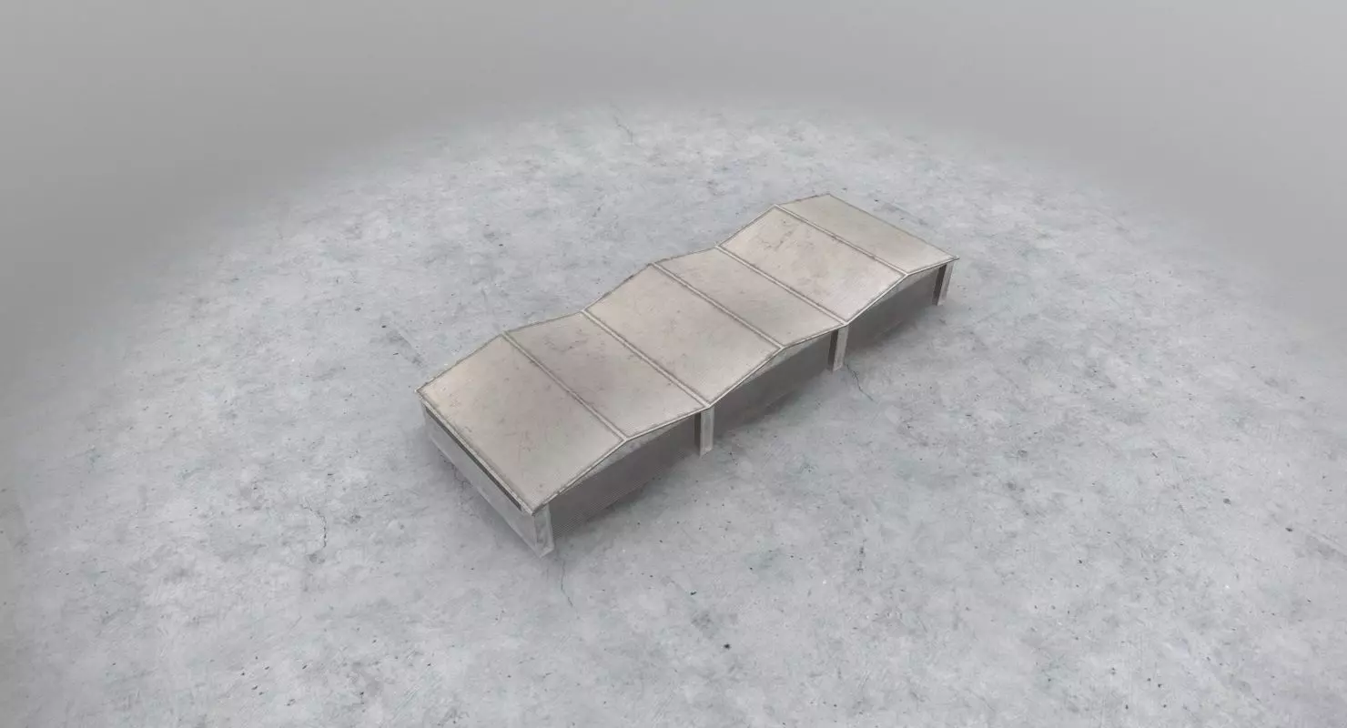 LQSA Hangar 3 Low-poly 3D model