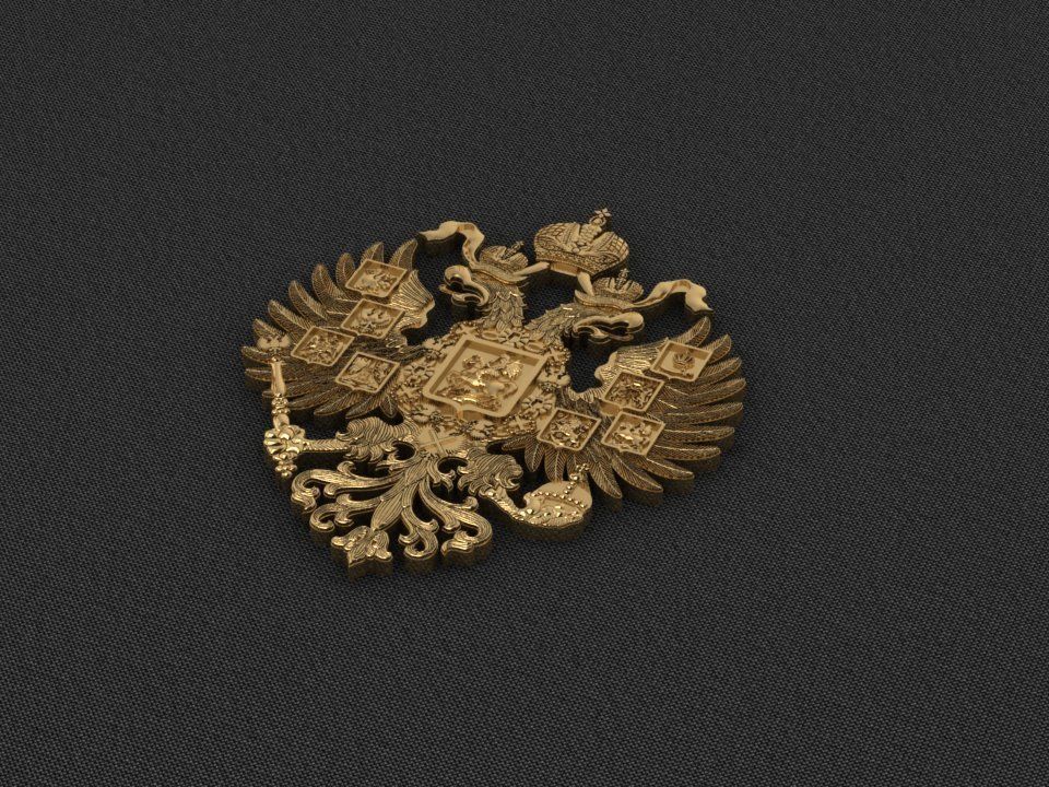 Coat of arms of the Russian Empire 3D print model_4