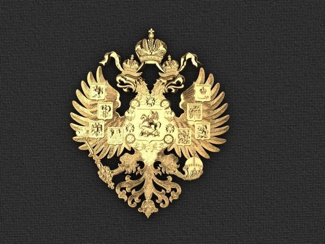 Coat of arms of the Russian Empire 3D print model