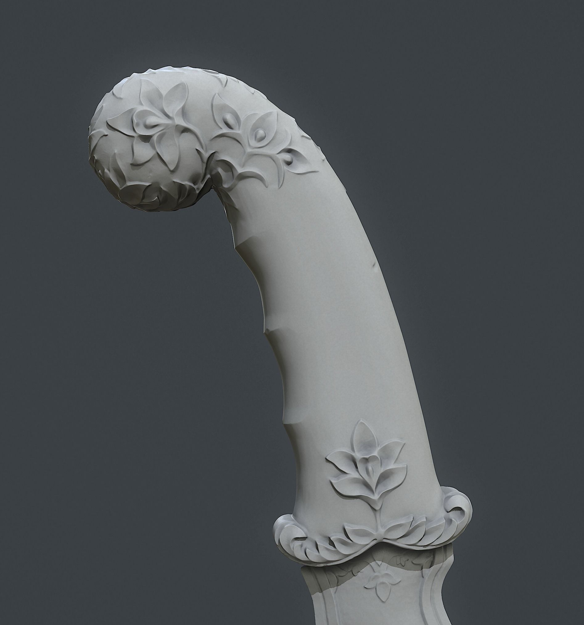 Indian dagger Low-poly 3D model_3