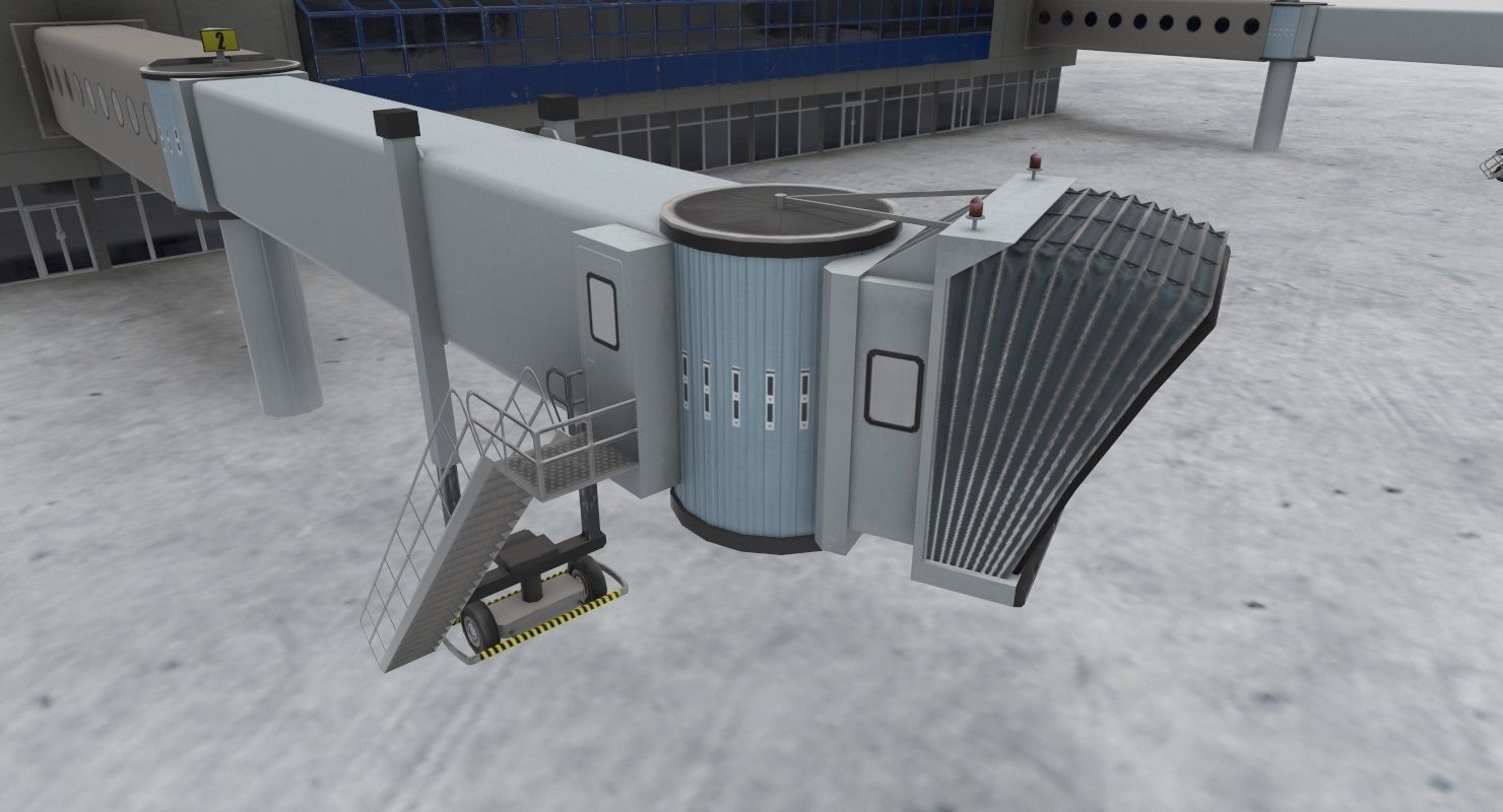 LQSA Terminal Low-poly 3D model_4