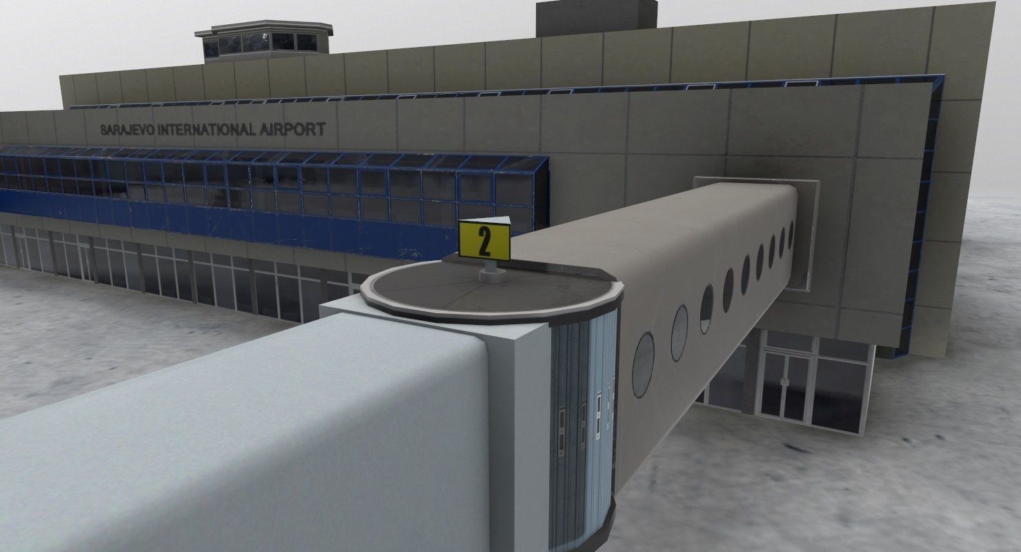 LQSA Terminal Low-poly 3D model_6