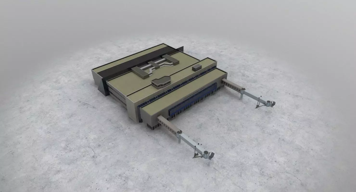 LQSA Terminal Low-poly 3D model_0