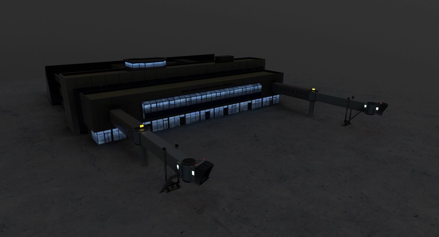 LQSA Terminal Low-poly 3D model_9