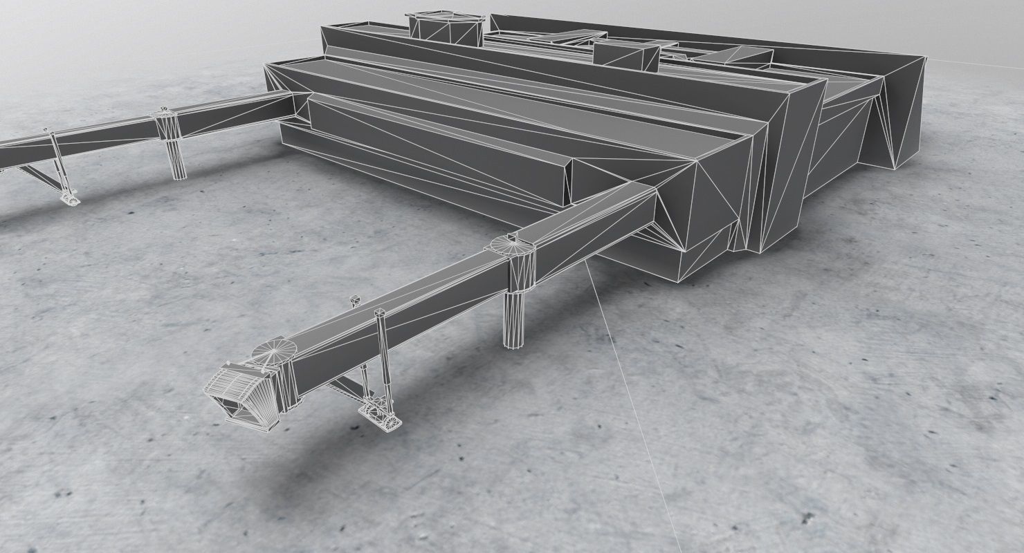 LQSA Terminal Low-poly 3D model_11
