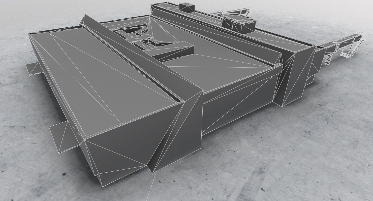 LQSA Terminal Low-poly 3D model_13