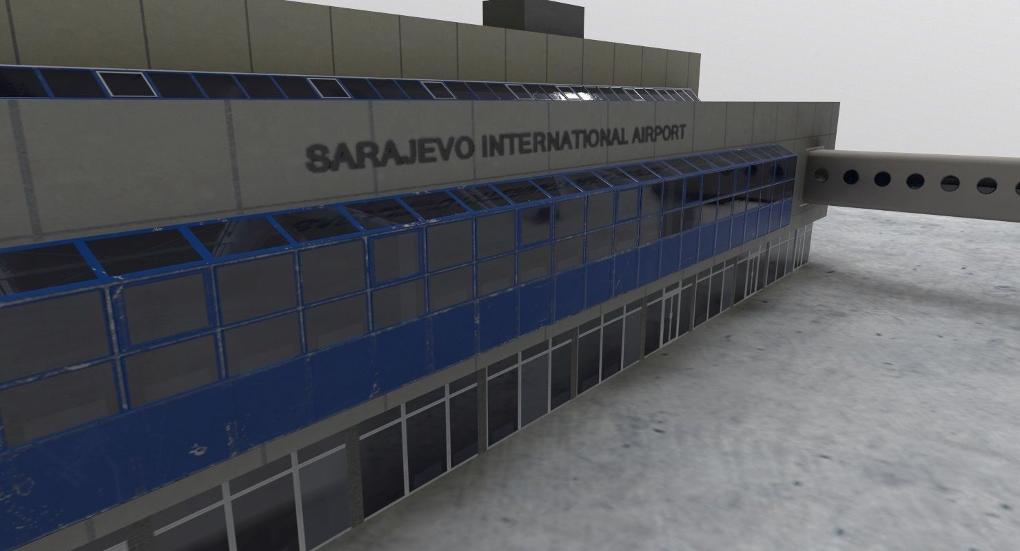 LQSA Terminal Low-poly 3D model_7