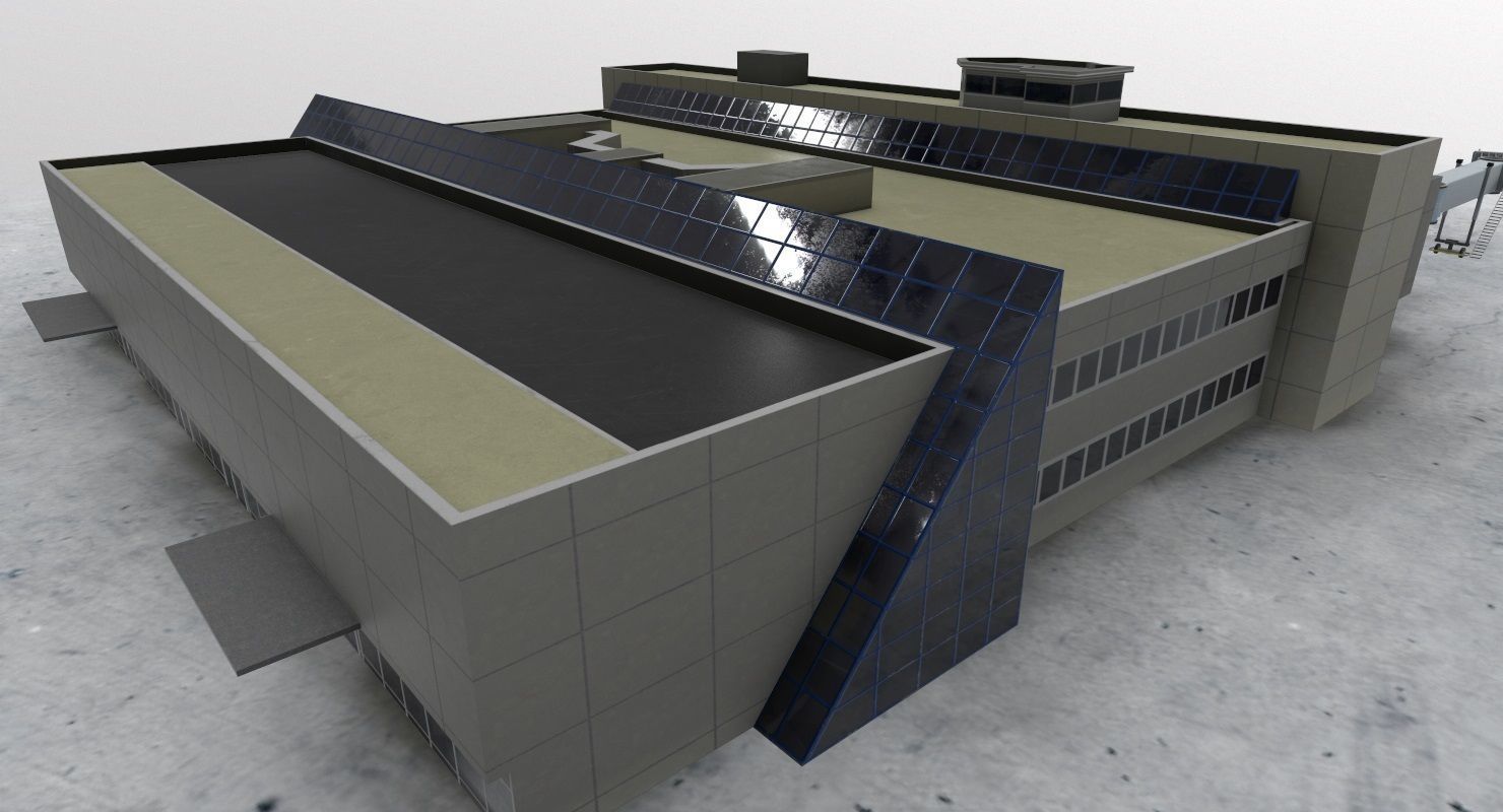 LQSA Terminal Low-poly 3D model_2