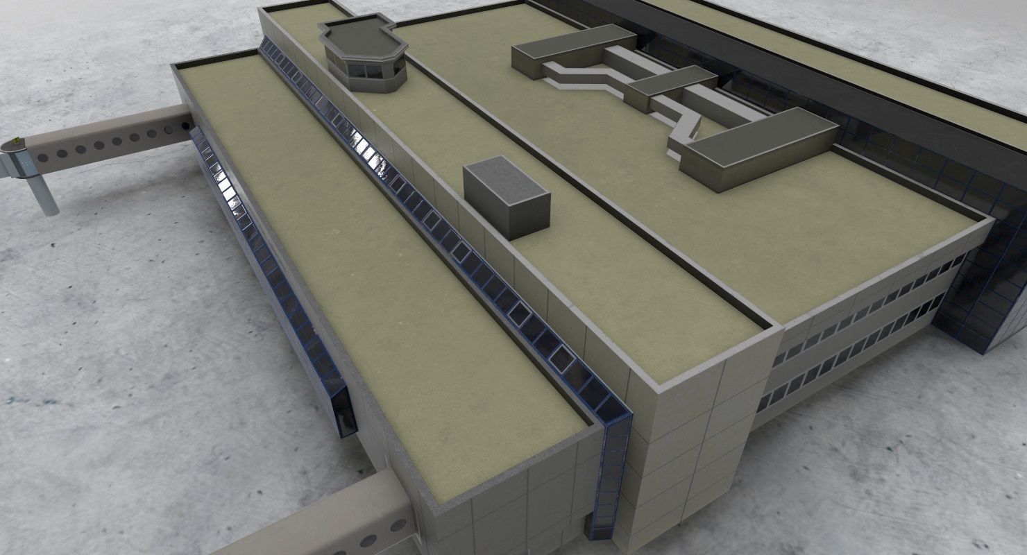 LQSA Terminal Low-poly 3D model_8