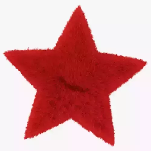 Rug Star red 3D model