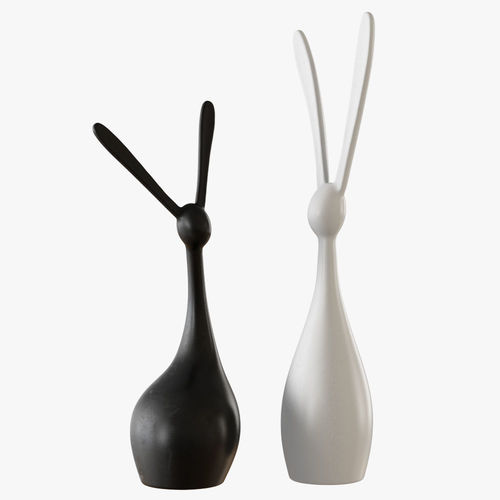 Figurines of rabbits 3D model