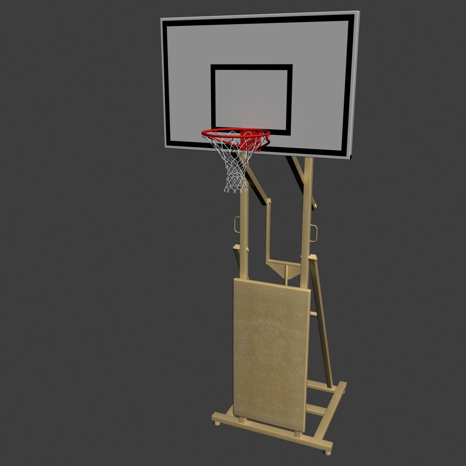 NBA BasketBall Hoop 3D Model Game ready .max .obj .3ds .fbx .ma .mb