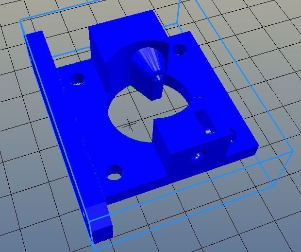 Prusa I3 filament feeder for flexible and rigid filaments 3D print model_1