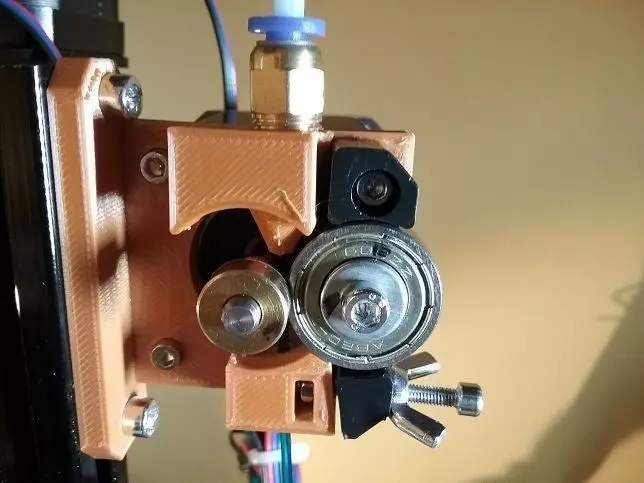 Prusa I3 filament feeder for flexible and rigid filaments 3D print model_0