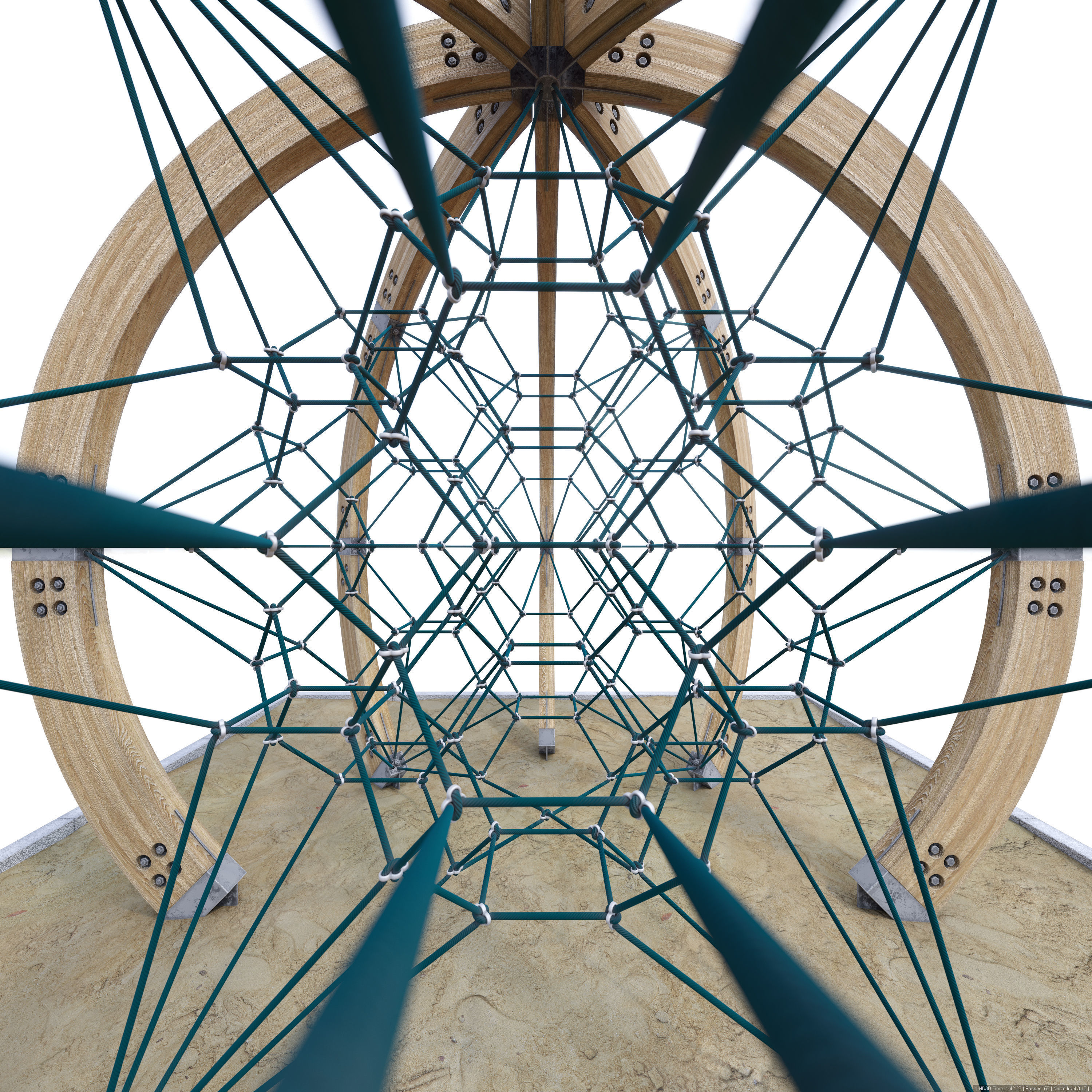 modern playground Berliner globe 3D model_7