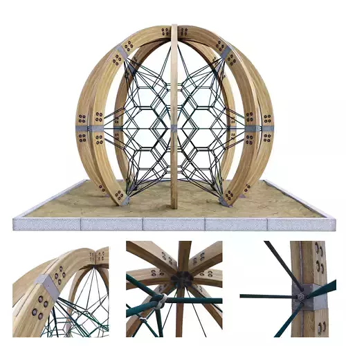modern playground Berliner globe 3D model