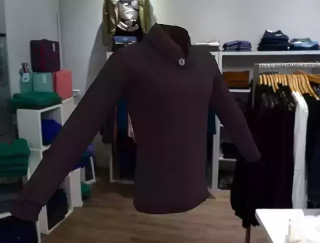 Sweater model man in shirt and shorts