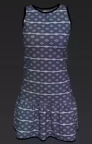 vestido simples Low-poly 3D model