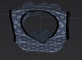 vestido simples Low-poly 3D model_1