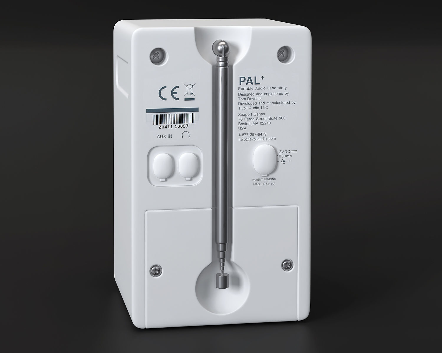 Tivoli audio PAL white and grey 3D model_5