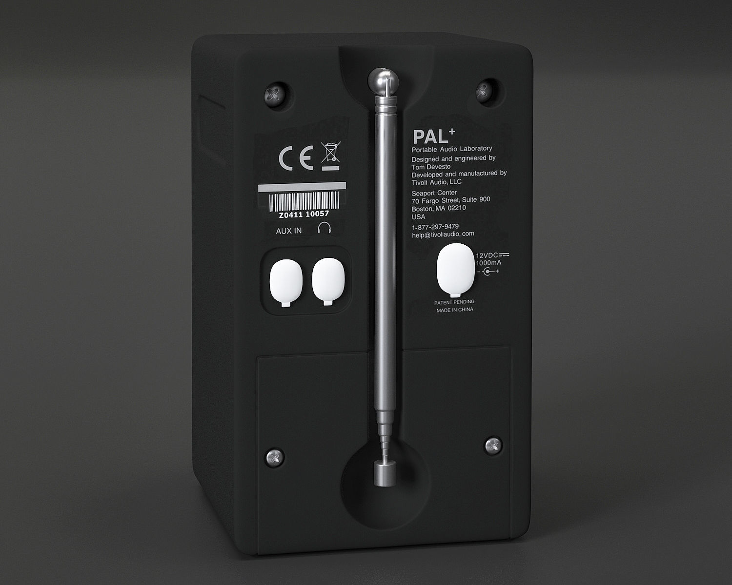 Tivoli audio PAL white and grey 3D model_3