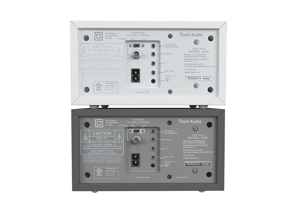 Tivoli Audio model ONE grey and white version 3D model_1