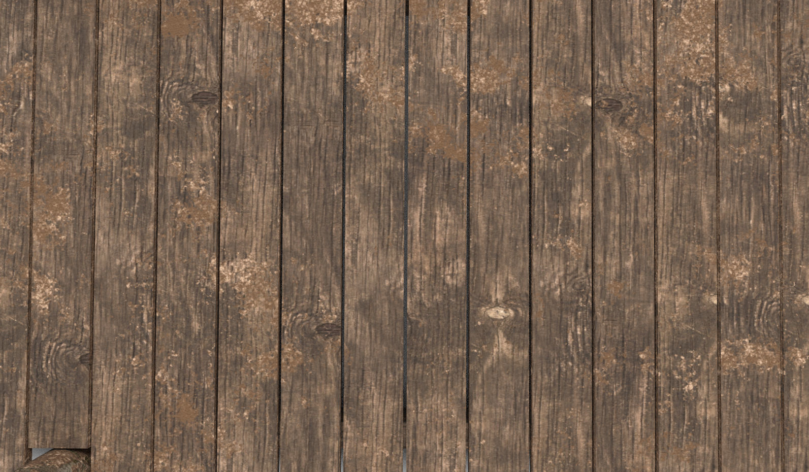 Wooden Park Deck floor Low-poly 3D model_9