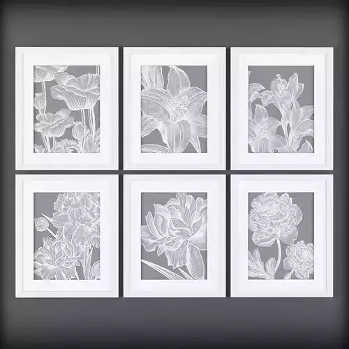 Picture Frames Low-poly 3D model
