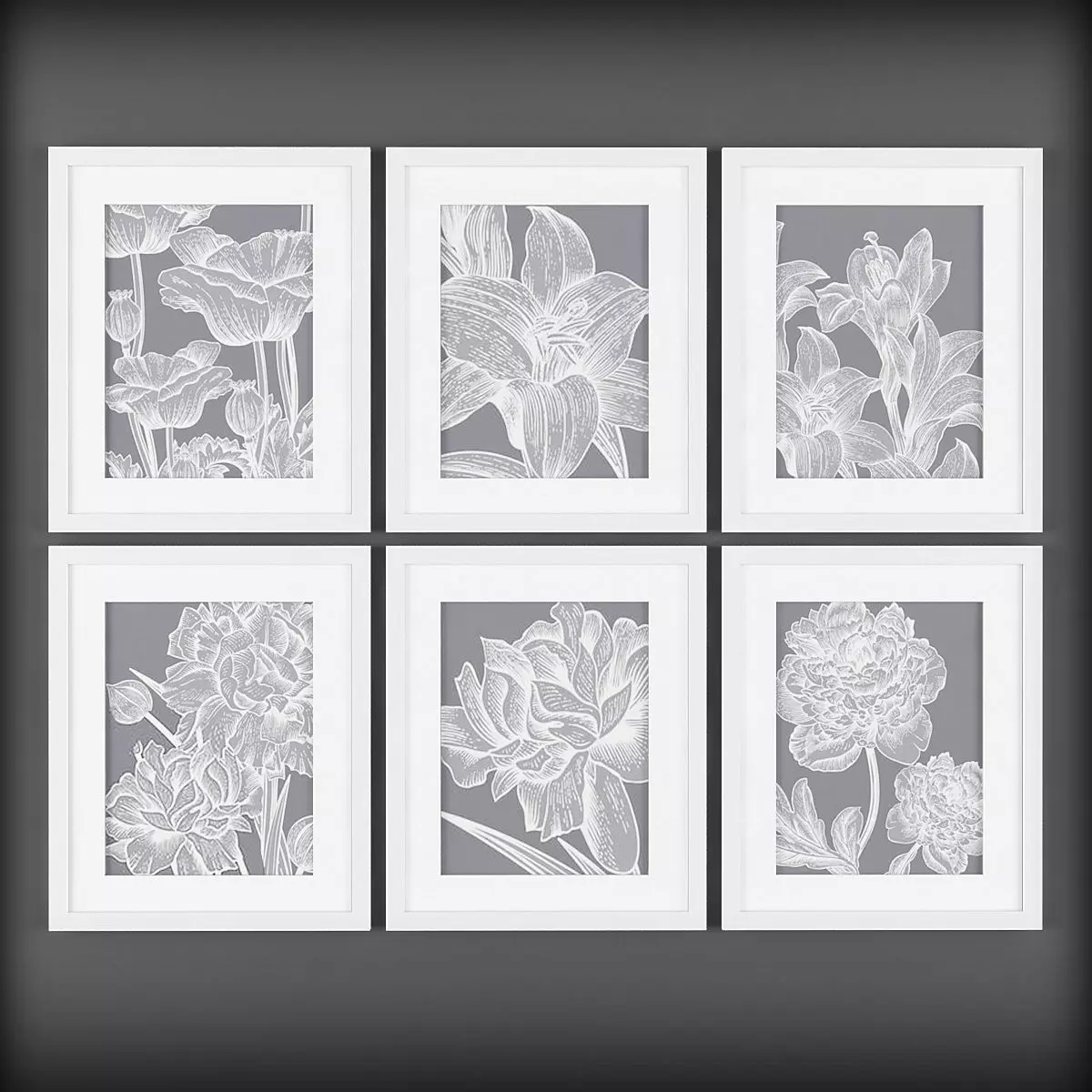 Picture Frames Low-poly 3D model_0