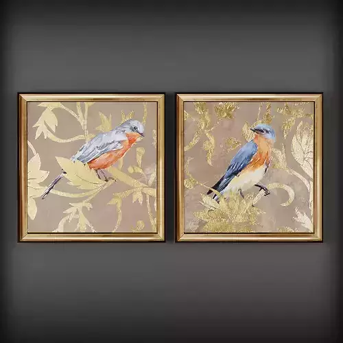 Picture Frames VR Low-poly 3D model
