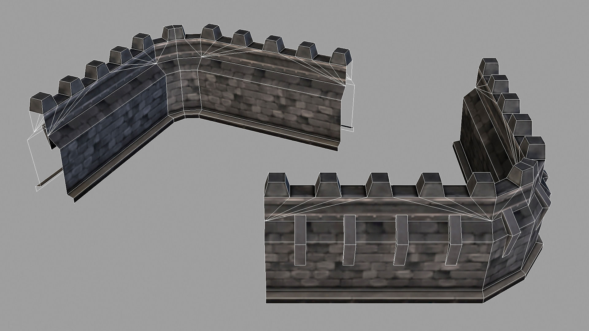 Fantasy Stone Castle Pack Low-poly 3D model_14