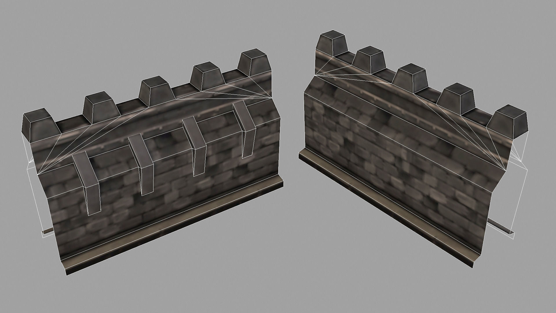 Fantasy Stone Castle Pack Low-poly 3D model_13