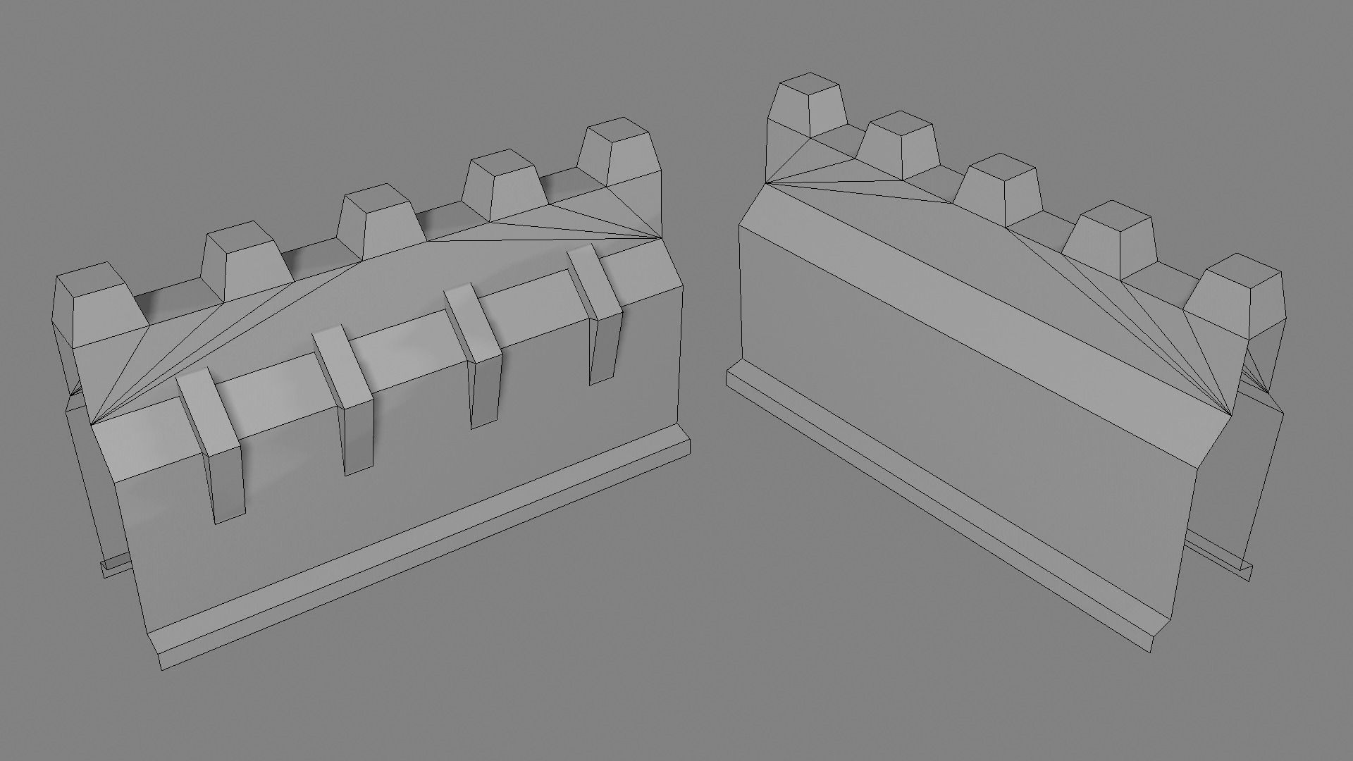 Fantasy Stone Castle Pack Low-poly 3D model_11