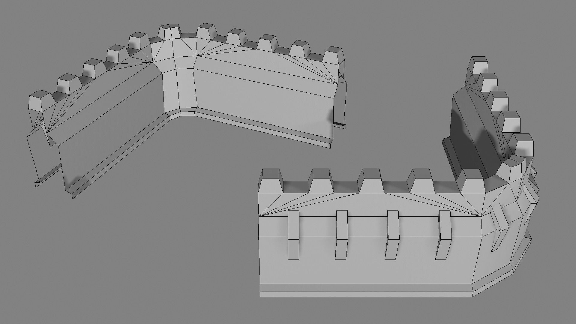 Fantasy Stone Castle Pack Low-poly 3D model_16