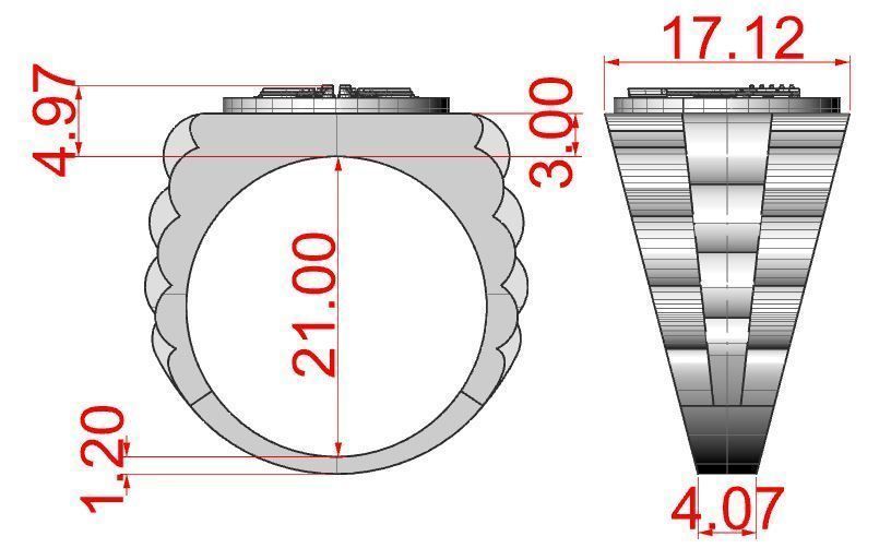 Ring Two Pistols 3D print model_15