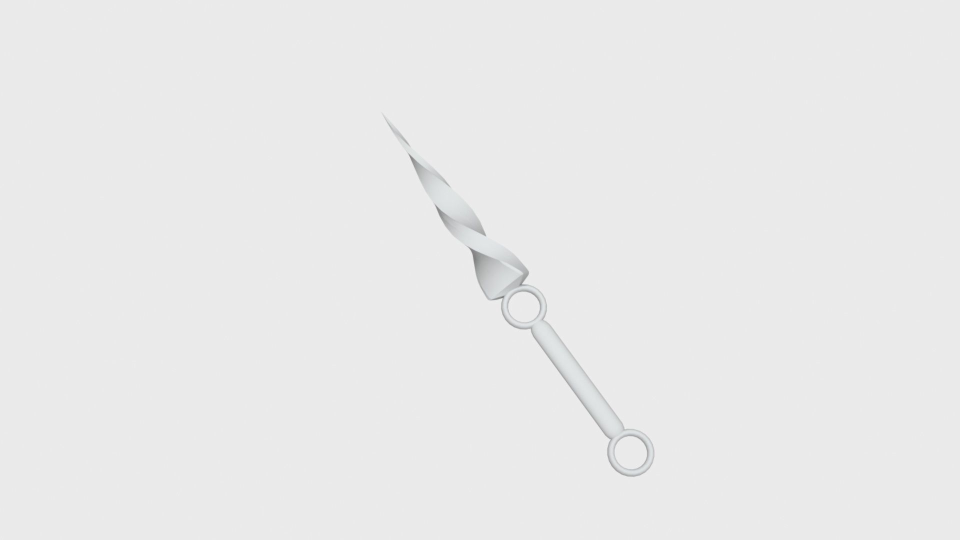 drill kunai Low-poly 3D model_1