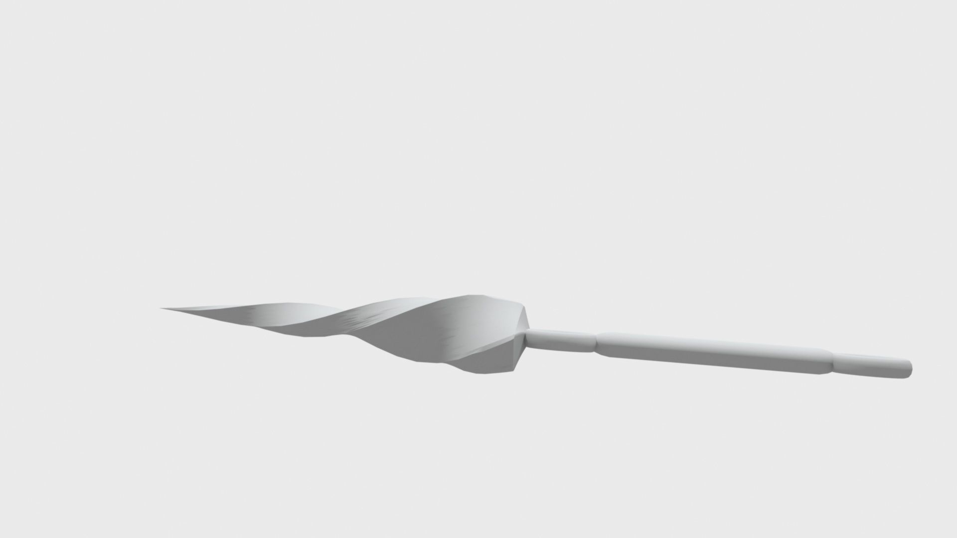 drill kunai Low-poly 3D model_2