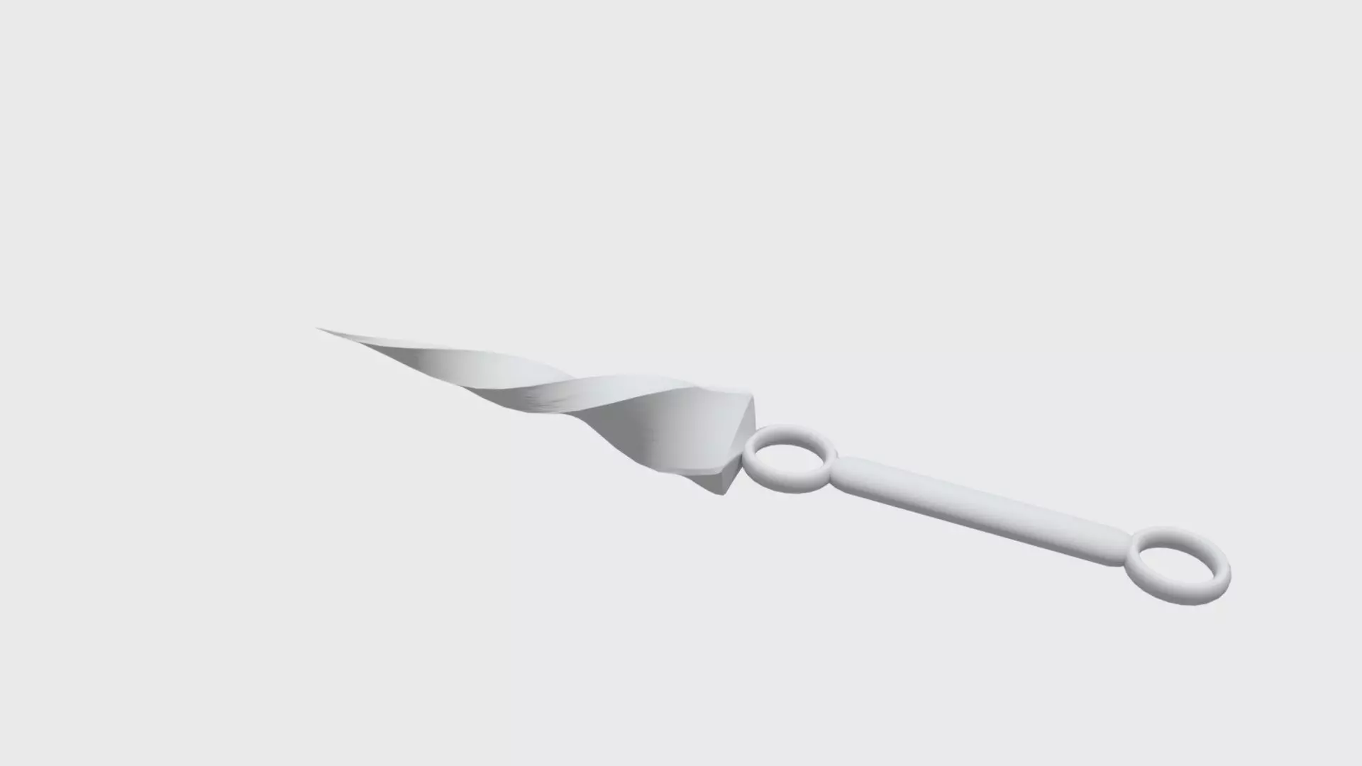 drill kunai Low-poly 3D model_0