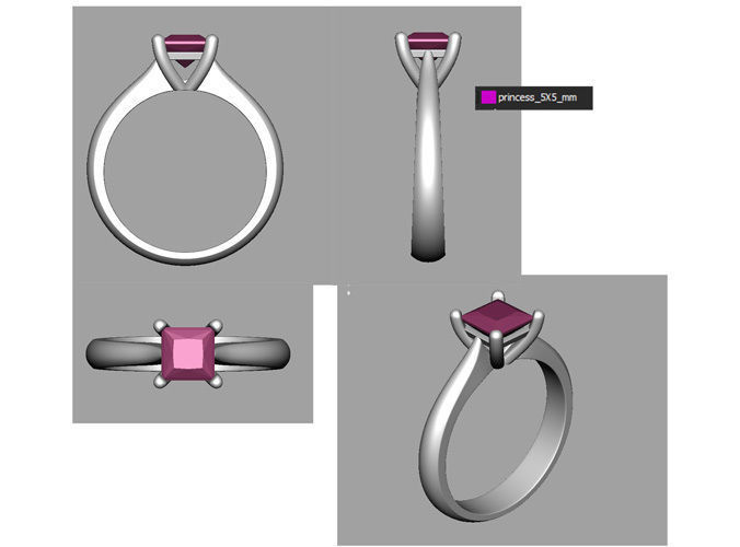 Engagement ring 0067 3D print model_10