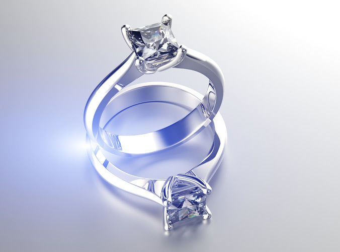 Engagement ring 0067 3D print model_1