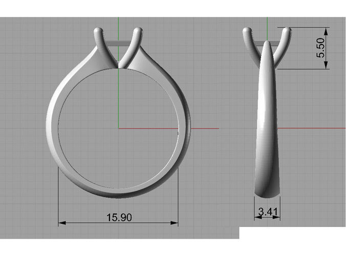 Engagement ring 0067 3D print model_9