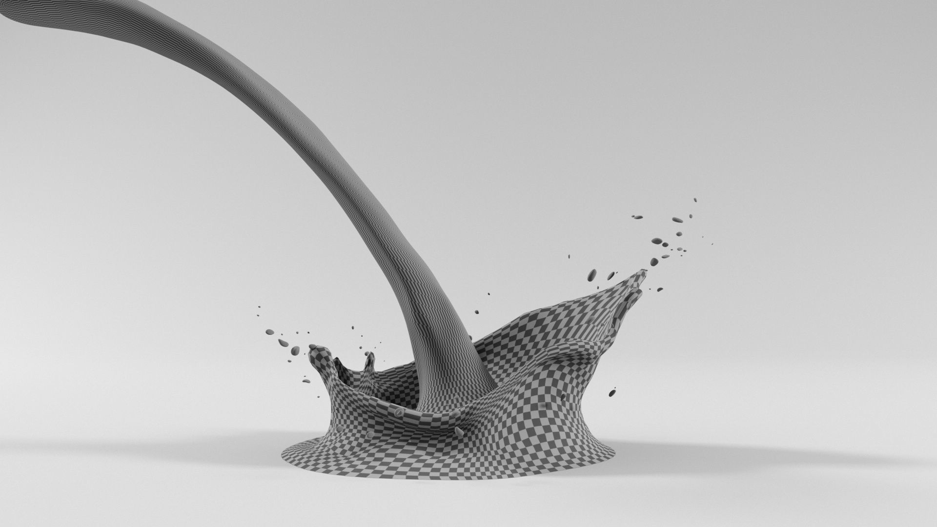 Splash Milk 3D model_3