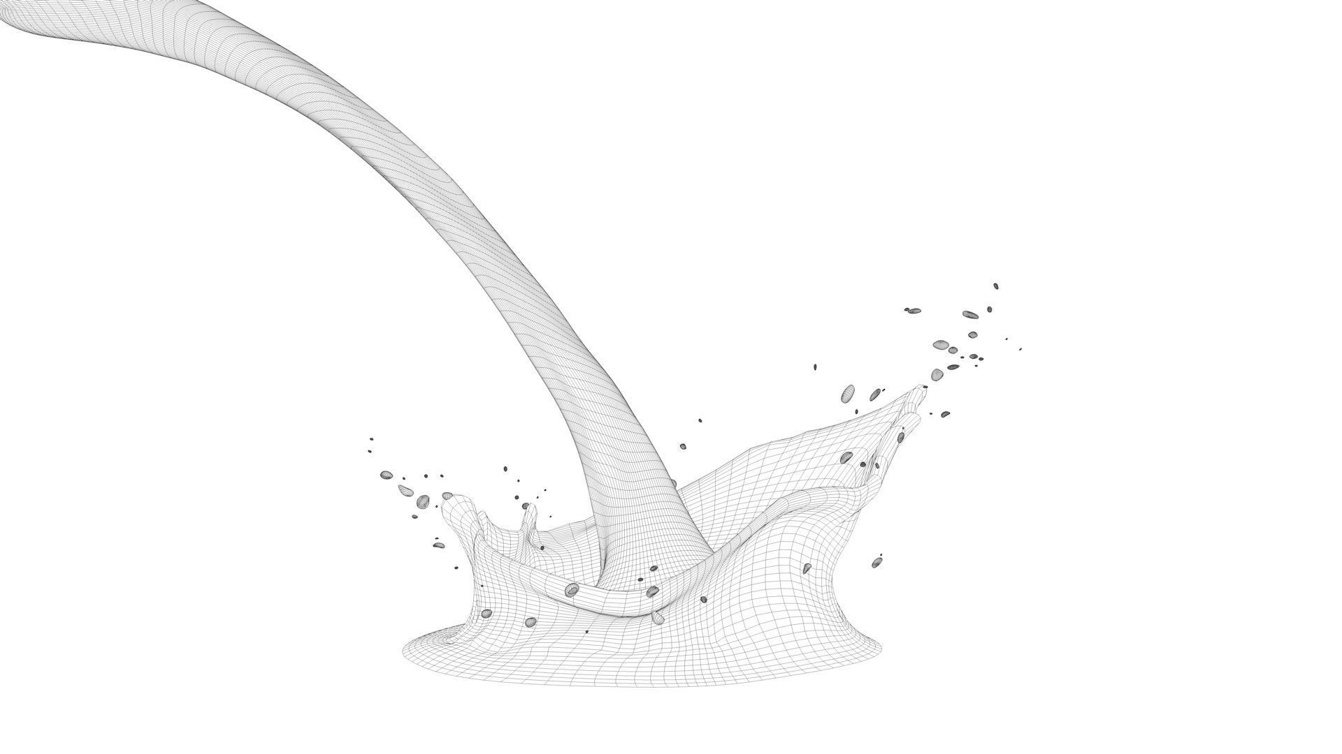 Splash Milk 3D model_2