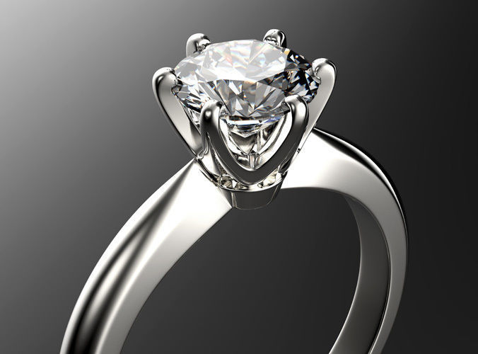 Engagement ring set 0068 3D print model_1
