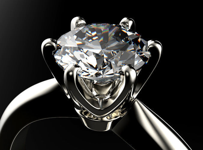 Engagement ring set 0068 3D print model_7