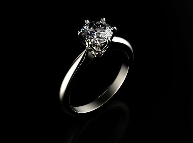 Engagement ring set 0068 3D print model_8