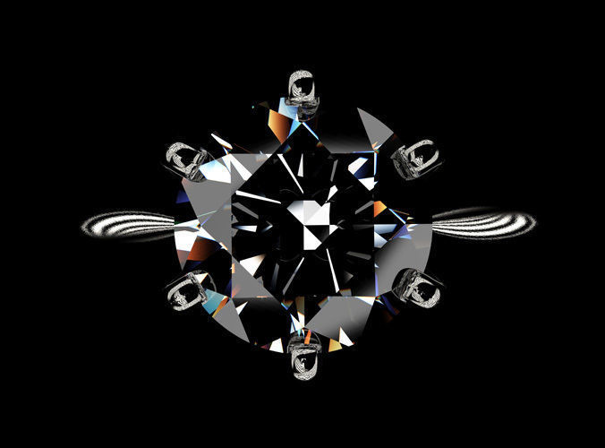 Engagement ring set 0068 3D print model_10