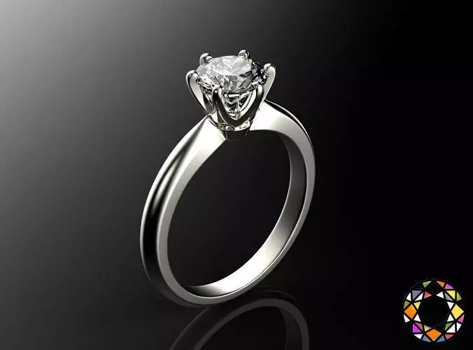 Engagement ring set 0068 3D print model_0